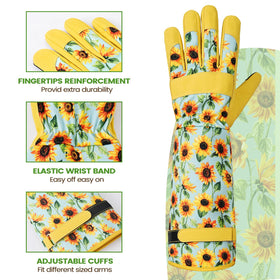 Ymomode gloves with breathable canvas back and forearm stay cool during long garden sessions