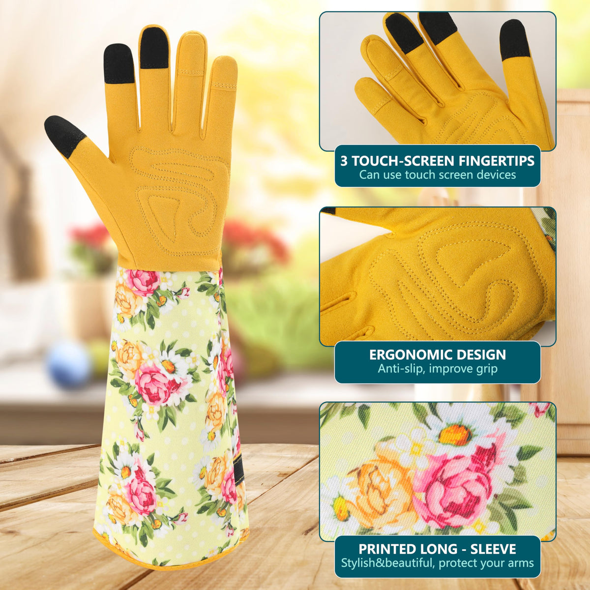 Ymomode breathable canvas back keeps hands cool during warm garden days.