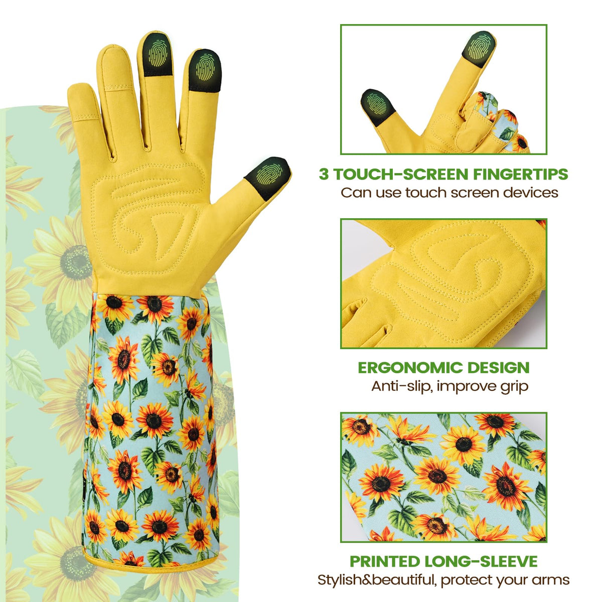 Ymomode elastic wrist and adjustable cuffs keep gloves secure during tasks