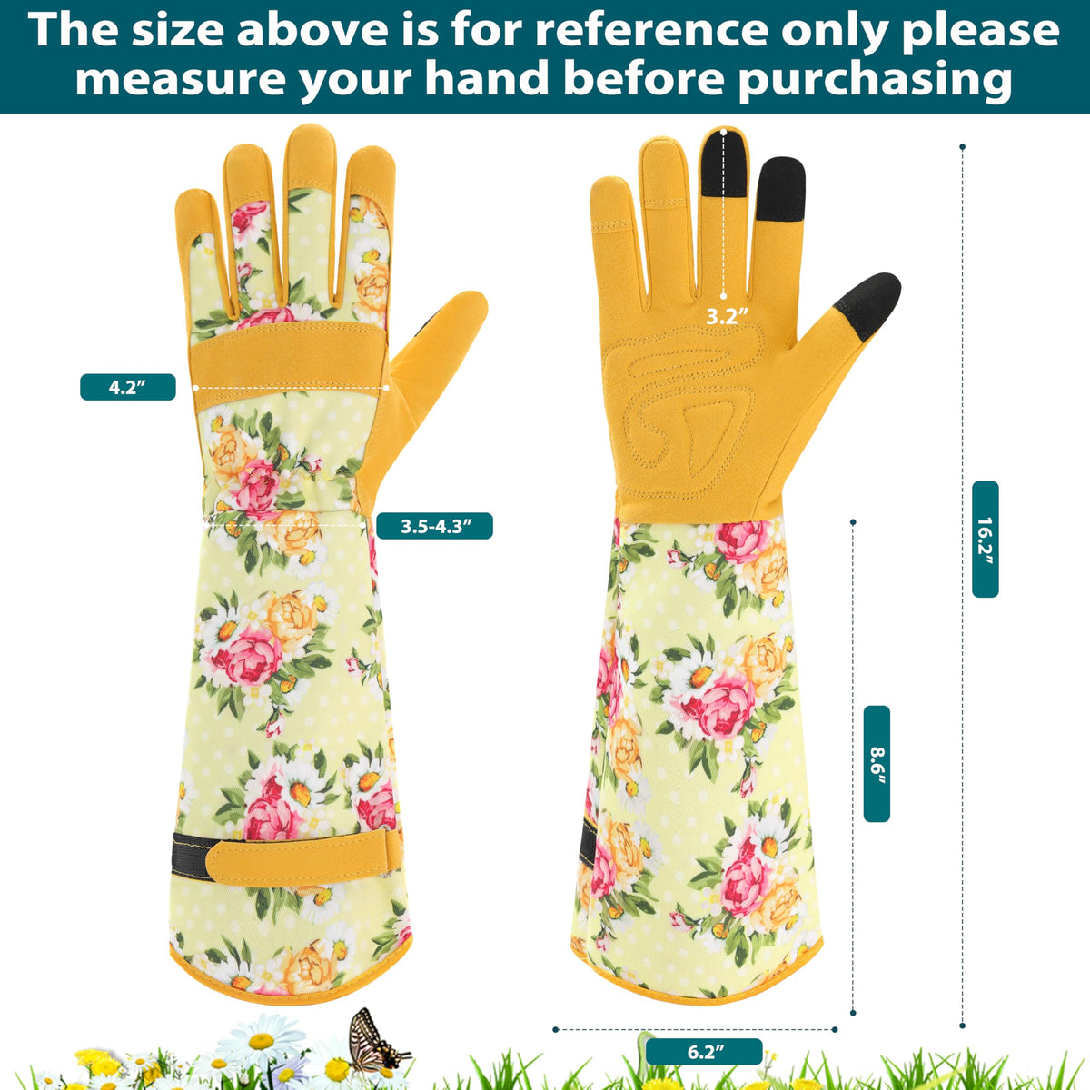 Ymomode gloves with elastic wrists for snug fit and debris protection.