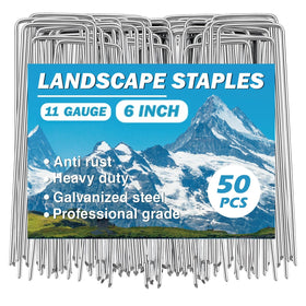 Ymomode garden stakes 6-inch length for reliable landscape fabric anchoring