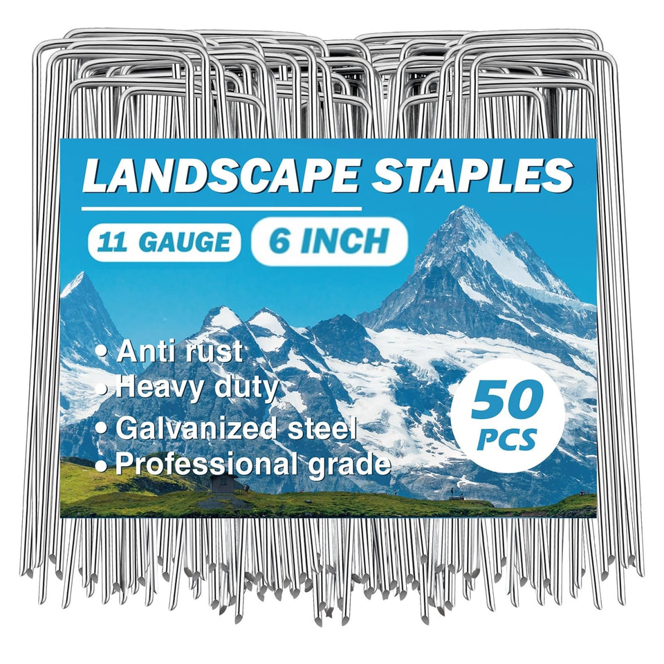 Ymomode garden stakes 6-inch length for reliable landscape fabric anchoring