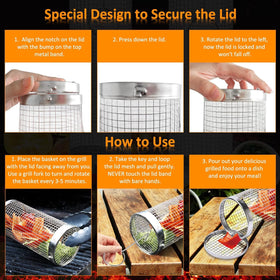 YMXHK easy-clean grill baskets simplify cleanup and maintenance