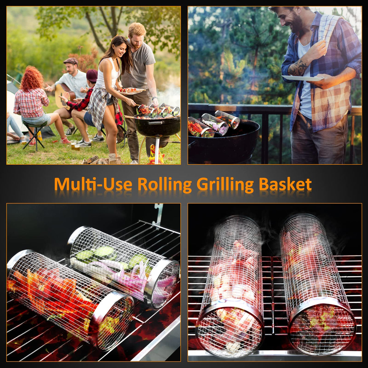 YMXHK oven-safe grill baskets suitable for oven and outdoor use