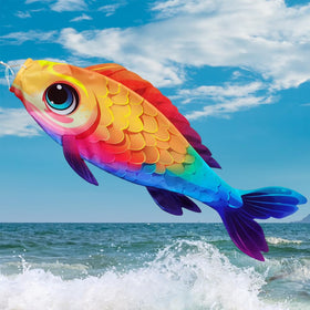 YMYIELD fish windsock at 40 inches, vibrant colors brighten any outdoor space.