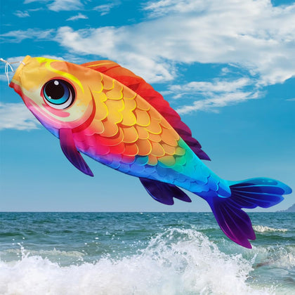 YMYIELD fish windsock at 40 inches, vibrant colors brighten any outdoor space.