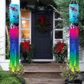 YMYIELD floral dragonfly windsock boosts outdoor cheer.