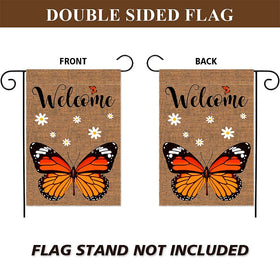 YMYIELD Welcome Monarch flag color detail, dye-sublimation for long-lasting print