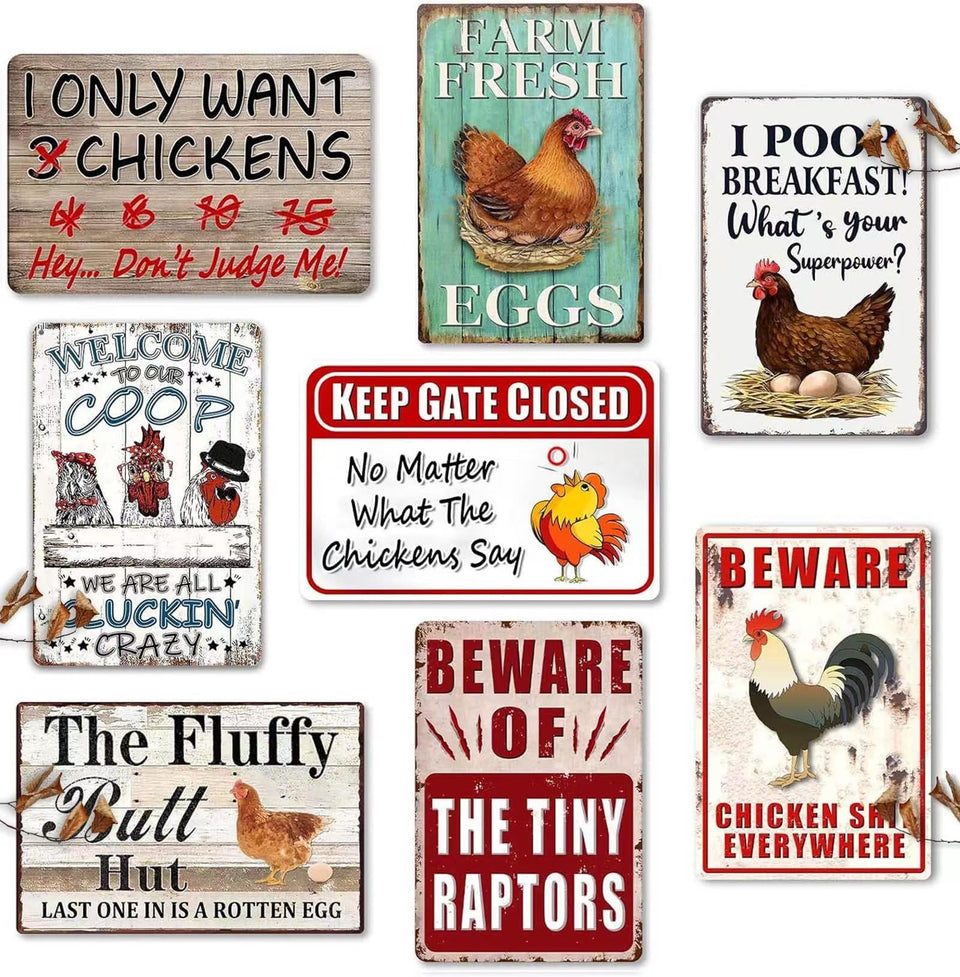 Ynjzk chicken coop sign humor 8x12 adds playful curb appeal to any coop