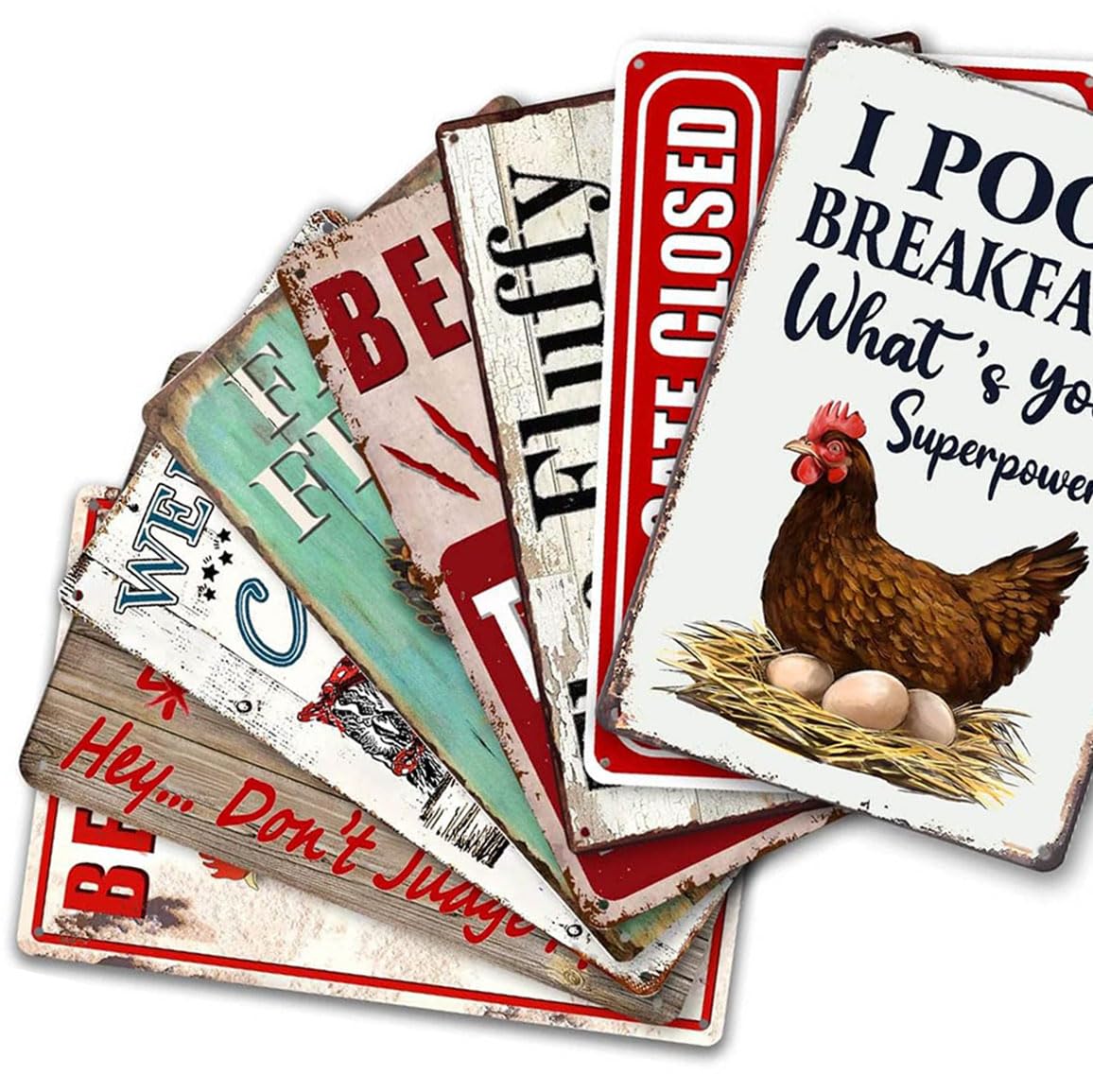 Ynjzk farmhouse chicken sign wall decor elevates kitchen or barn aesthetics