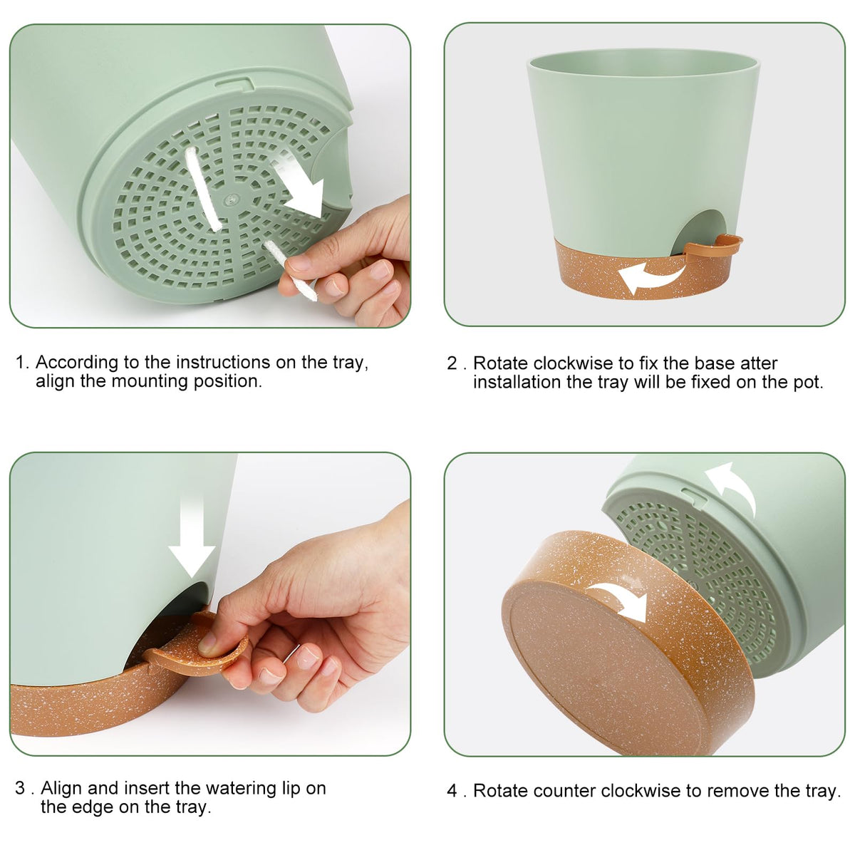 YNNICO 8-Inch planter with matte finish and modern design enhances any room.