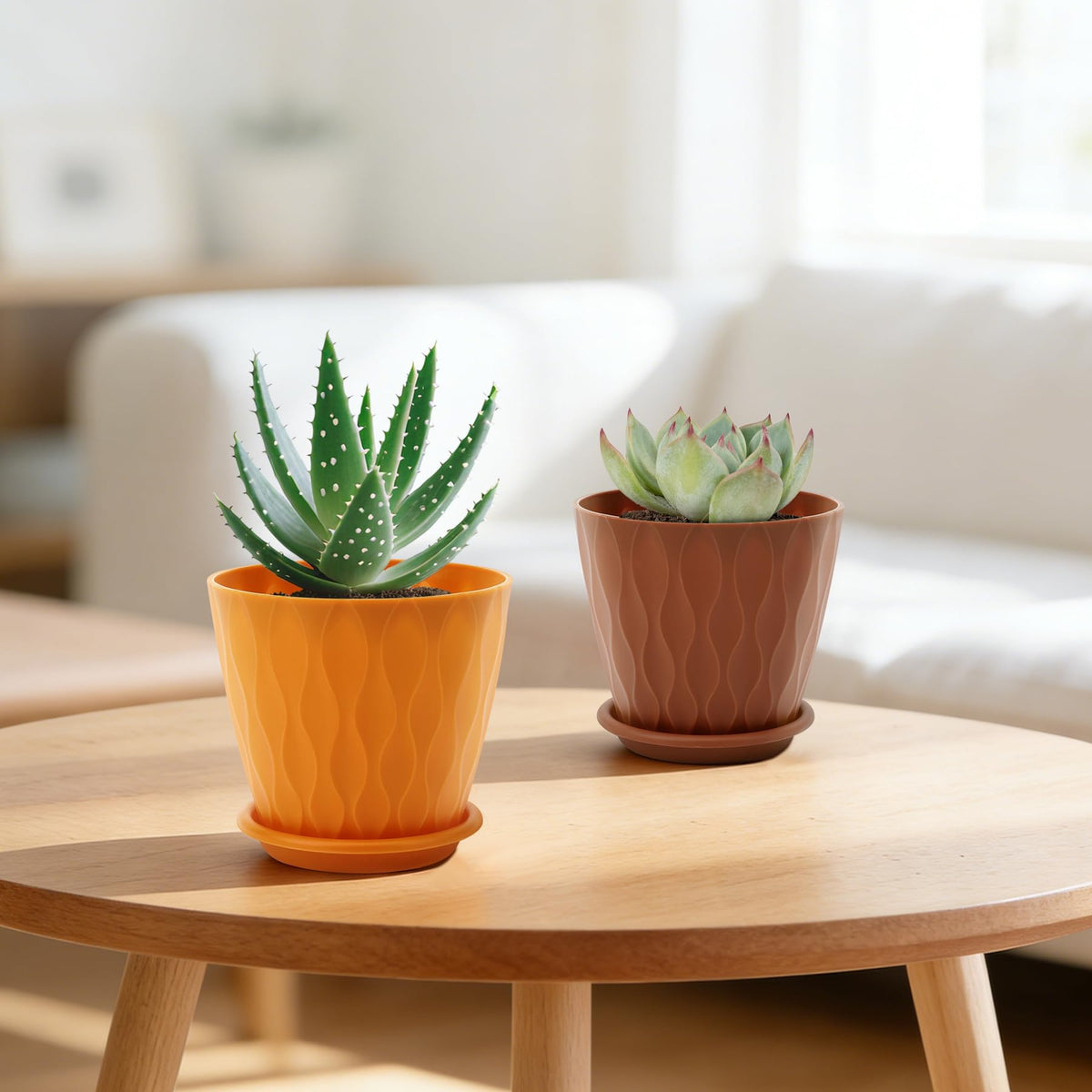 YNNICO indoor-outdoor plant pot pack ideal for versatile placement.