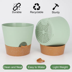 YNNICO matte green 10-inch planter adds modern style