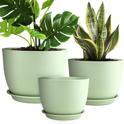 YNNICO plant pot with deep reservoir supports healthy roots and less frequent watering