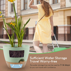 YNNICO 7-inch sturdy plastic pot ideal for interior decor