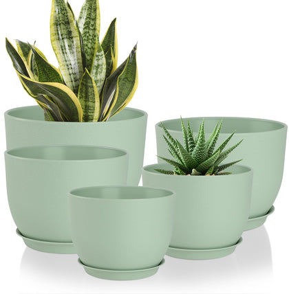YNNICO plant pot with deep reservoir supports vacation watering and healthy roots.