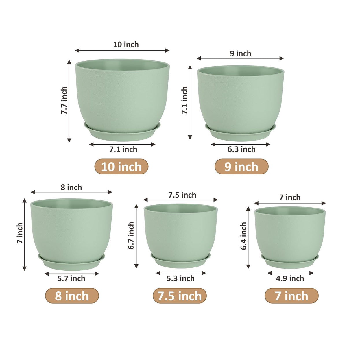 YNNICO plant pot with mesh drainage holes for healthy root airflow.