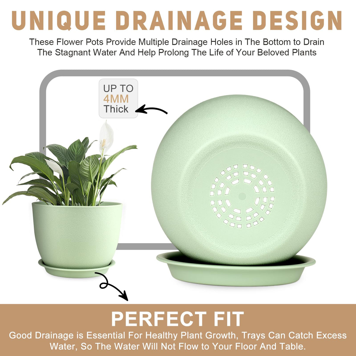 Modern green planters brighten any indoor or outdoor space