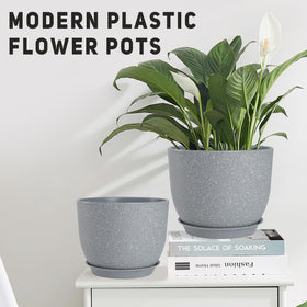 YNNICO pot includes a built in tray for bottom watering and spill-free use