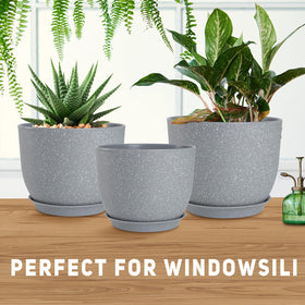 YNNICO gray planter adds a modern touch to windowsills desks or shelves