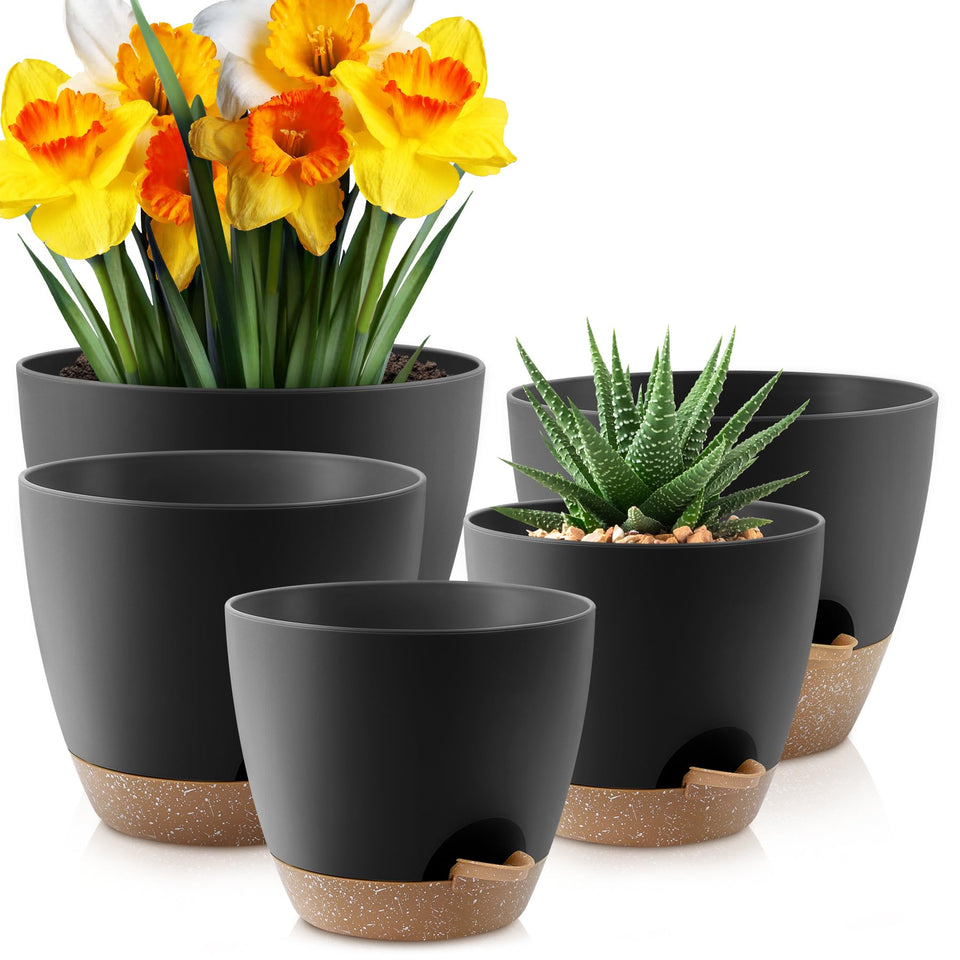 YNNICO self-watering pot 10-inch with reservoir supports healthy root growth