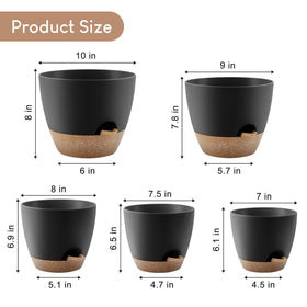 YNNICO self-watering pot 9-inch ideal for indoor herbs and small greens