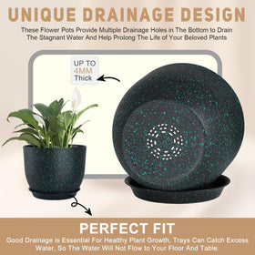 YNNICO pots are lightweight yet sturdy thanks to durable PP material.