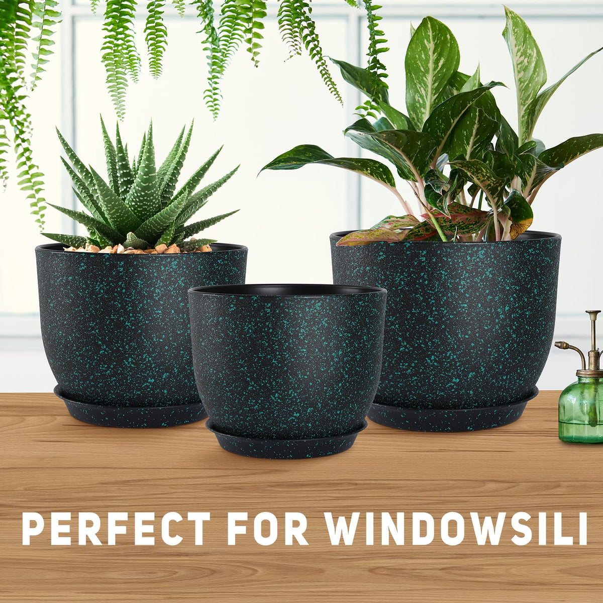 YNNICO plant pots flaunt a modern matte finish for indoor and outdoor use.