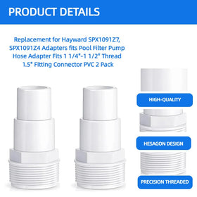 Ynxgzcan 1.5-inch PVC fitting provides secure connection for maintenance