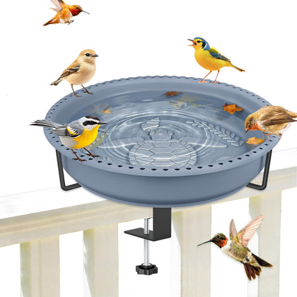 YOADEHOA birdbath outdoor rustproof clamp for durable garden use and bird bathing.