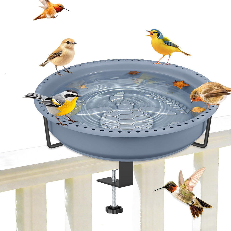 YOADEHOA birdbath outdoor rustproof clamp for durable garden use and bird bathing.