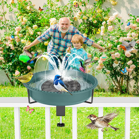 YOADEHOA 2-in-1 bird feeder and bath for outdoor spaces
