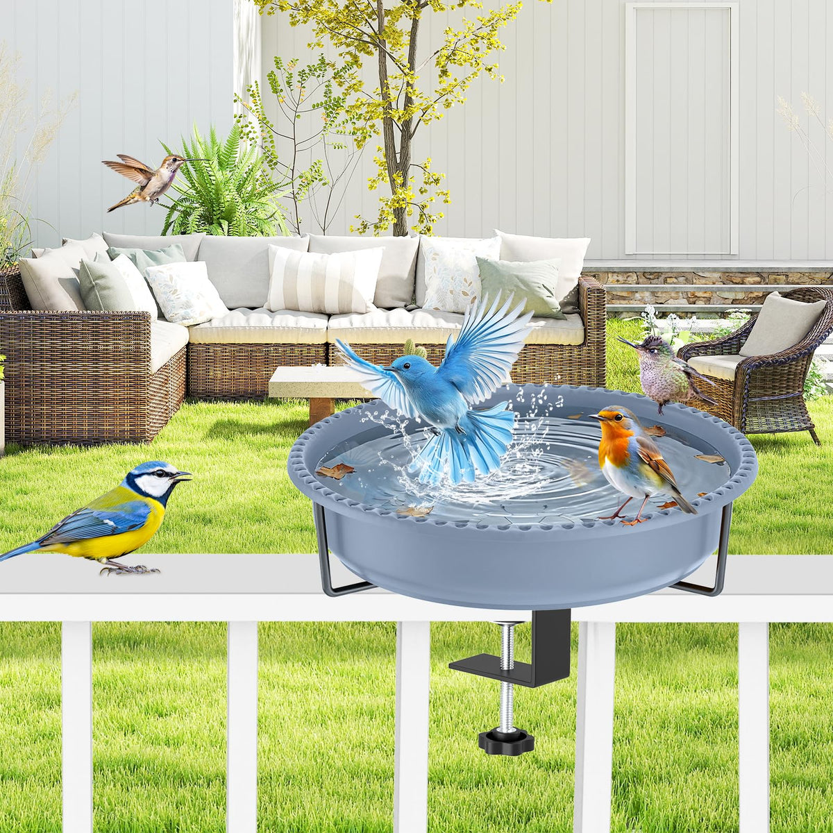 YOADEHOA outdoor birdbath makes a thoughtful gift for wildlife watchers.