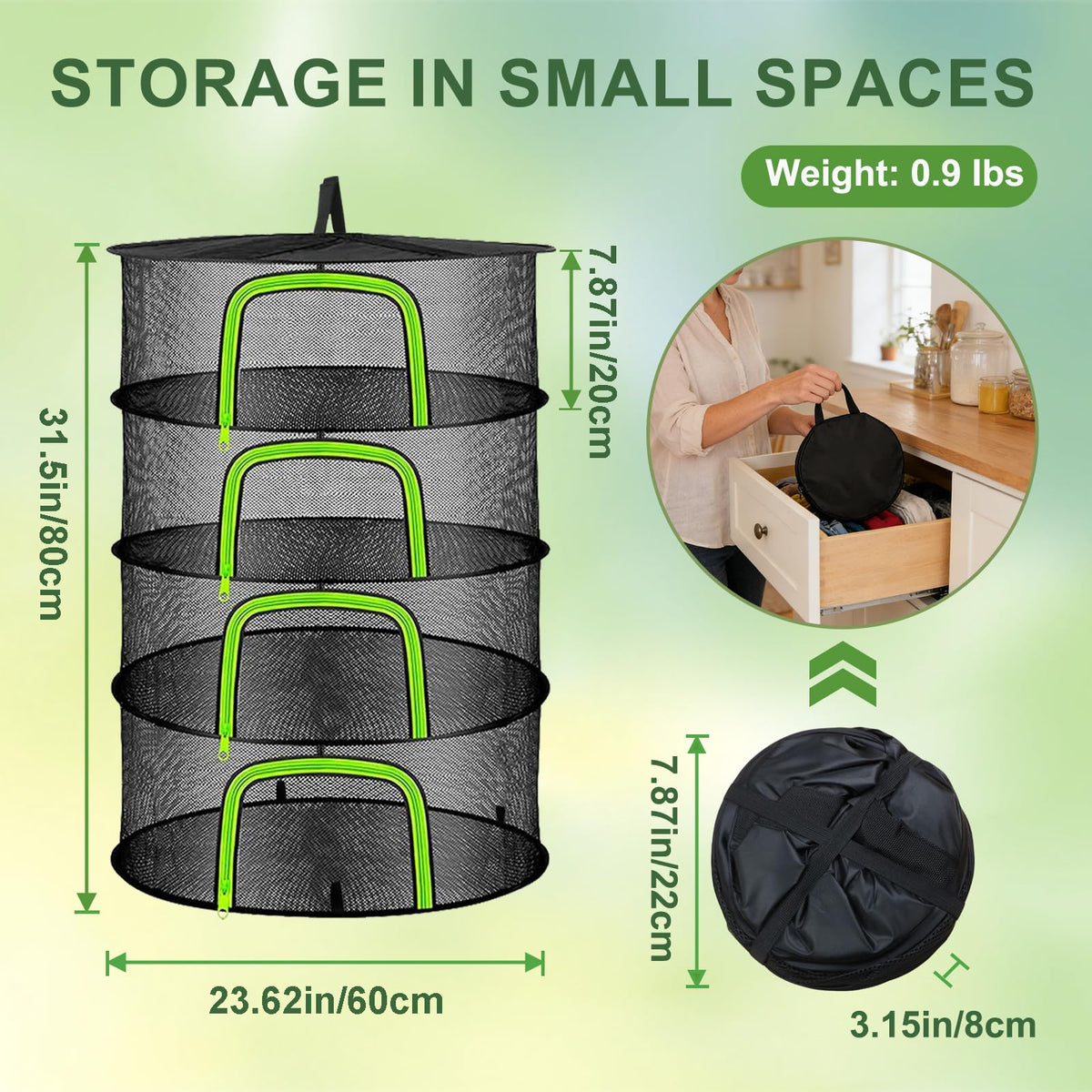 YOBAZAN complete drying kit includes pruning shears and accessories.