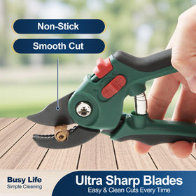 Yocada pruning shears ideal for hedges, shrubs, roses, and light fruit pruning.