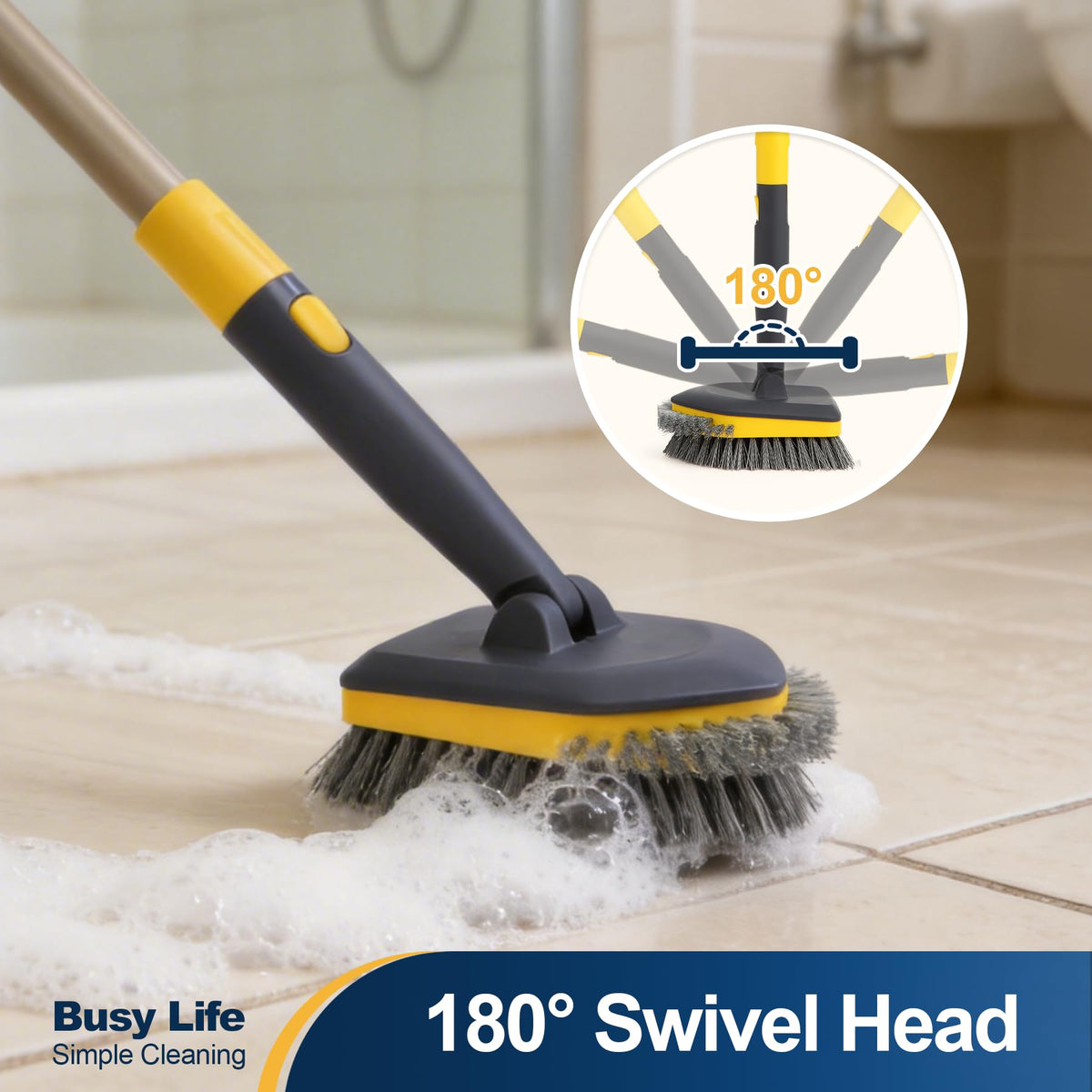 Yocada tub tile scrubber uses three iron poles for durability.