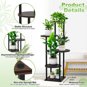YOCOMEY corner display blends vintage wood grain with metal for decor.