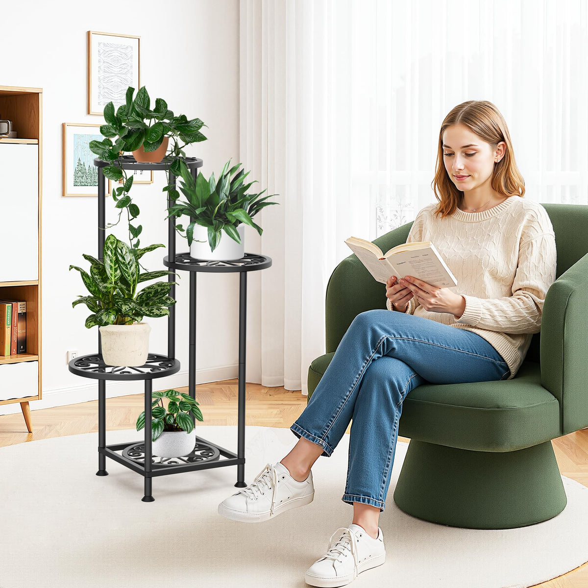 YOCOMEY all-iron construction provides sturdy outdoor durability