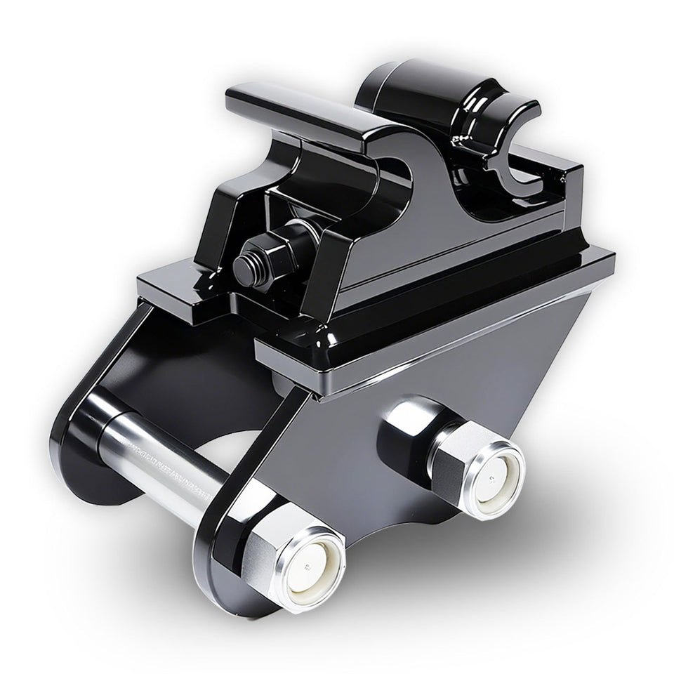 Yoegowu mechanical quick hitch coupler enables rapid attachment changes for mini excavators.
