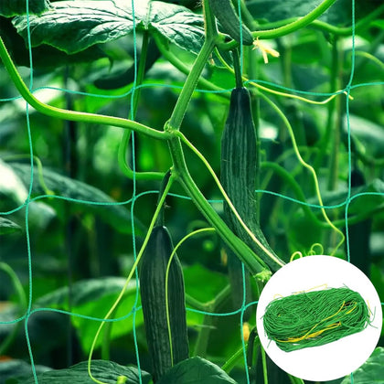 YOETSPDS garden-netting-front-view provides durable plant support for climbing vines.