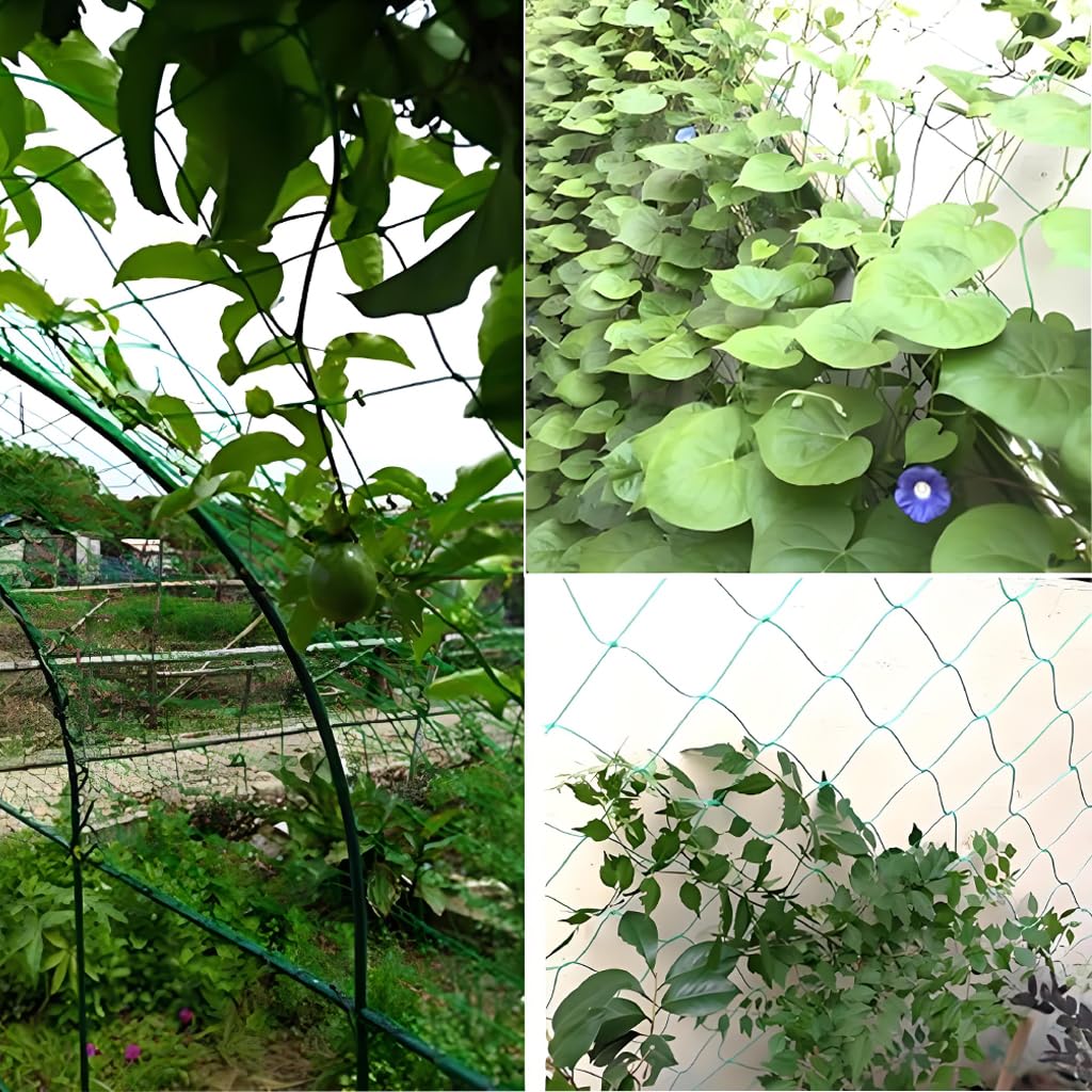 YOETSPDS trellis-netting-plant-climbing-closeup highlights strong multi-strand weave for sturdier growth.