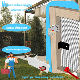 YOEXON faucet screen clamp base secures to screens for easy hose access.