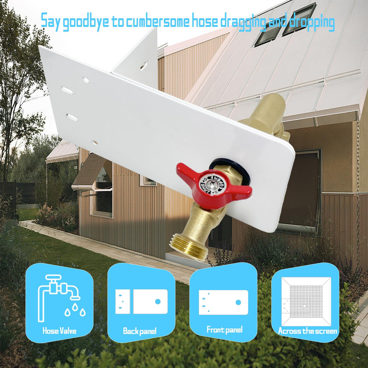 YOEXON outdoor balcony faucet valve provides steady water access for outdoor cleaning.