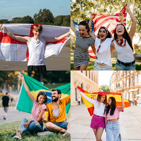 YOFANUP stadium decor flags help create energetic, global ambiance in venues.