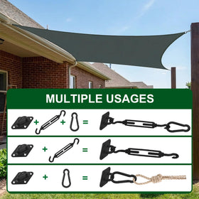 YOFIT installation kit attached to a wall or fence for outdoor shade.