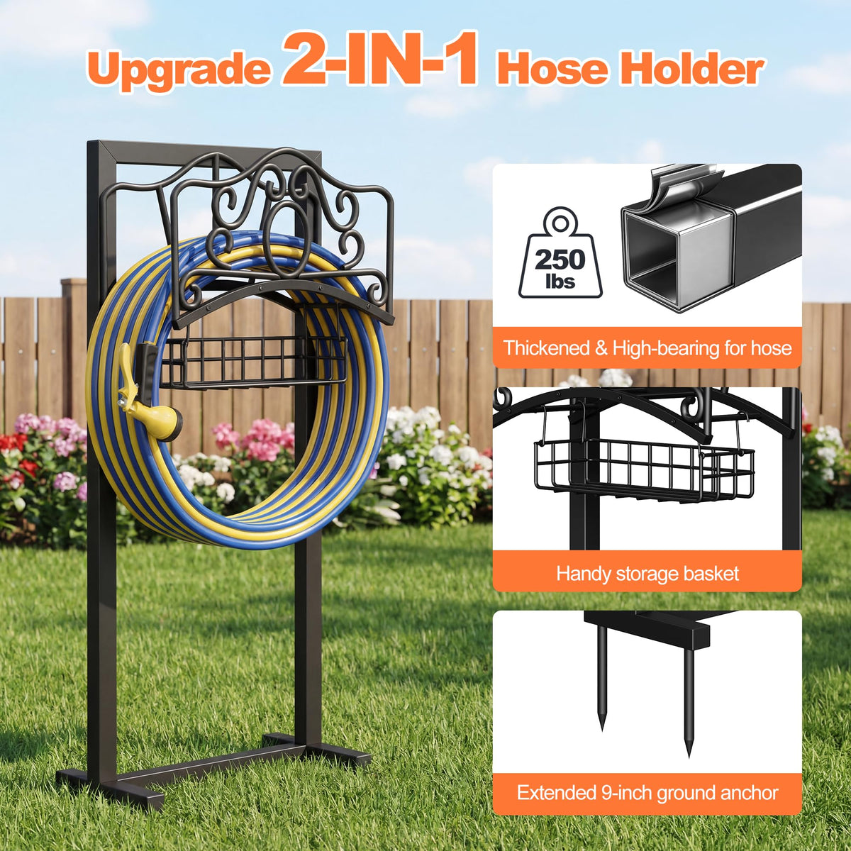 YOFOVI heavy-duty metal construction resists rust and weathering.