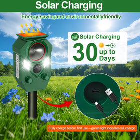 YOHHOS ultrasonic waves covering a broad yard area for pest deterrence