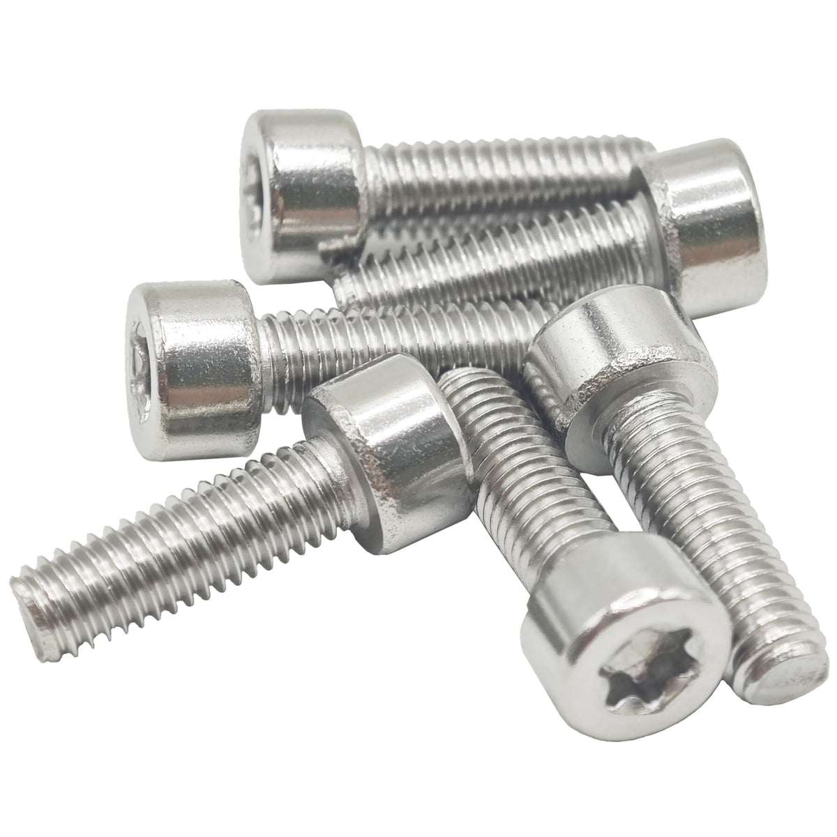 YOIASUGH 6-pack T25 Torx bolts close-up for Stihl compatibility and quick replacements.