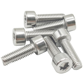 YOIASUGH 6-pack T25 Torx bolts close-up for Stihl compatibility and quick replacements.