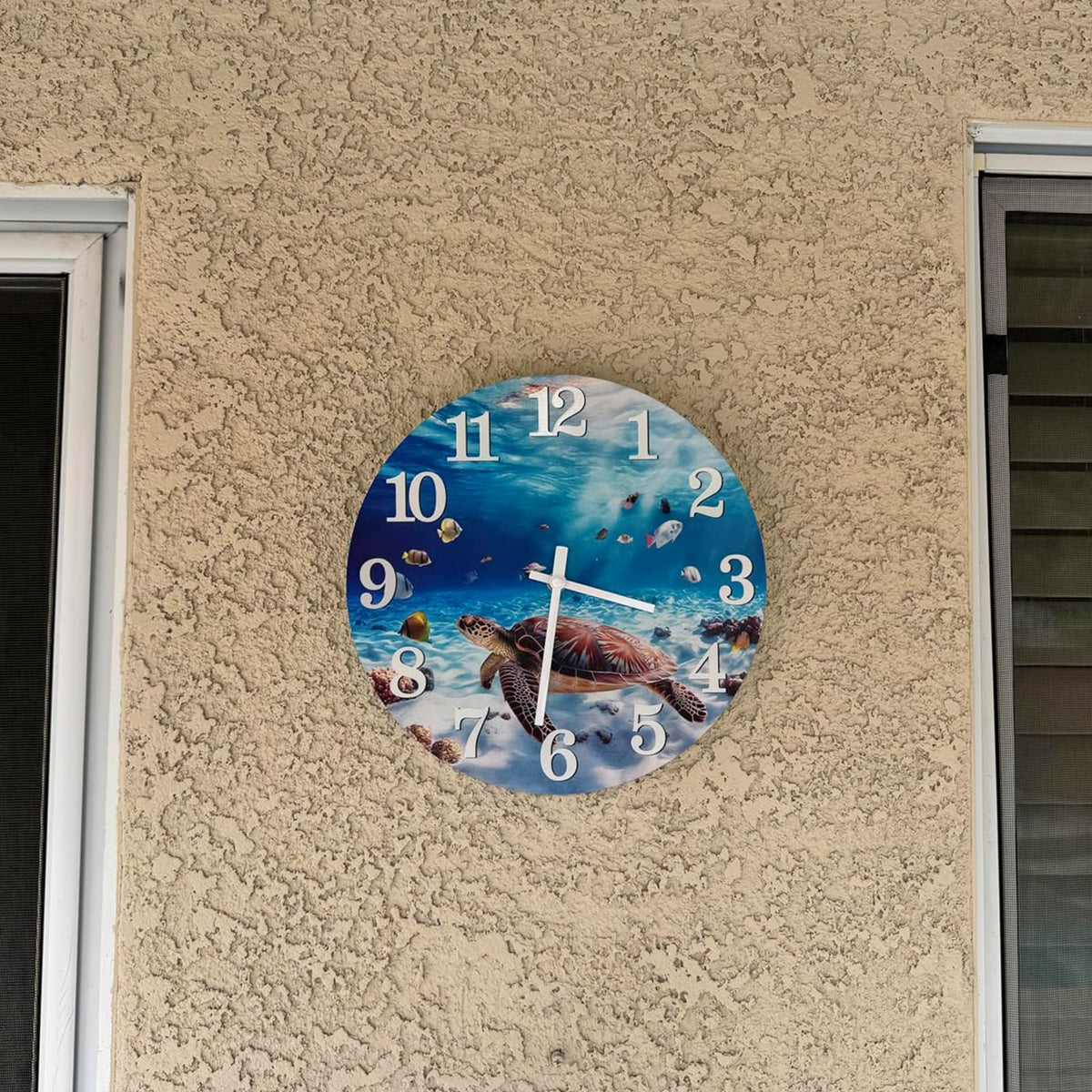 Yoiolclc undersea turtle theme complements garden, poolside, or bathroom decor